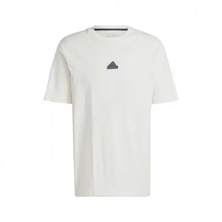 ADIDAS Maglietta Palestra Logo Centrale Bianco Uomo