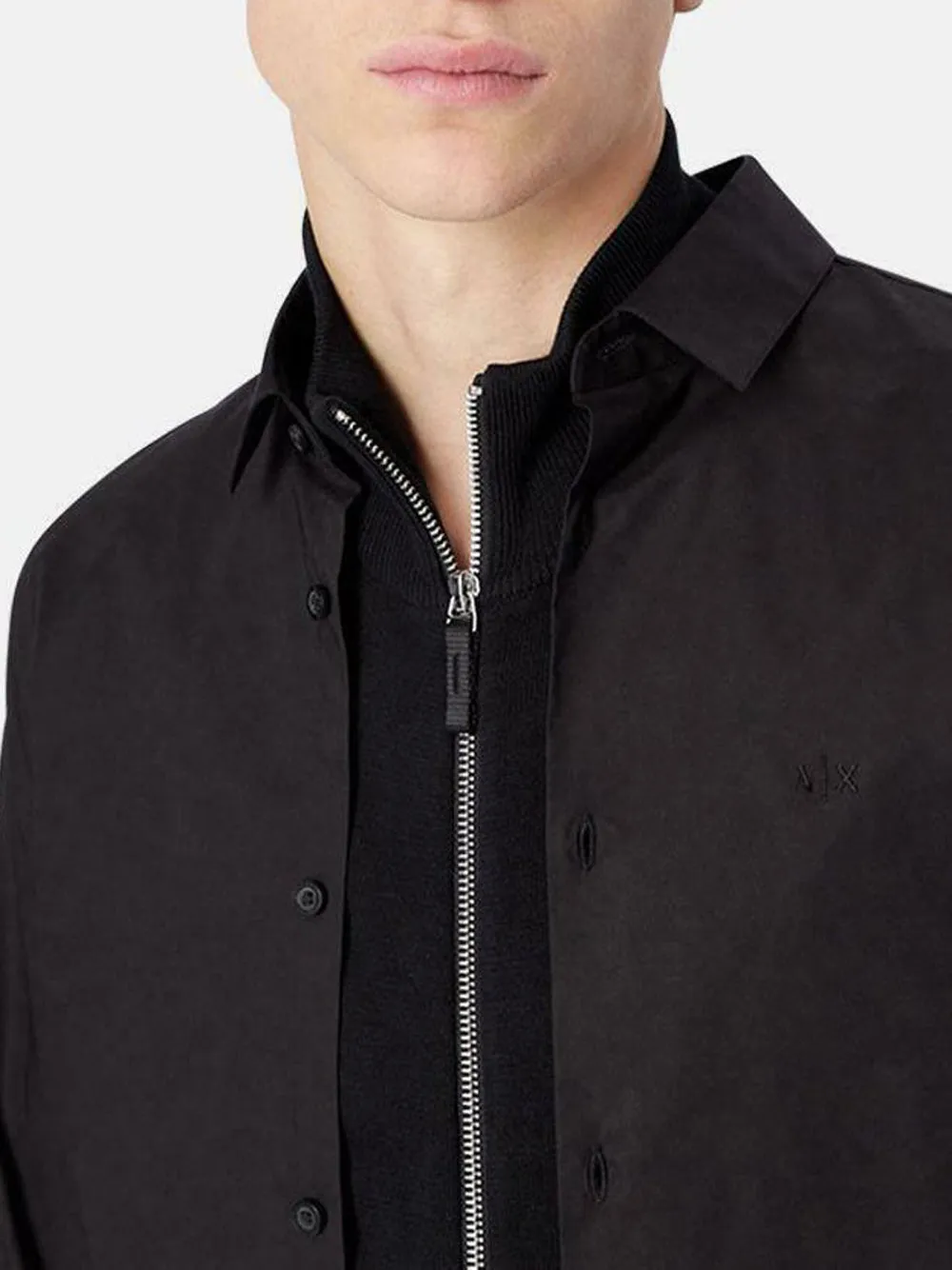 A|X Armani Exchange Camicia Uomo Mod. 8NZC31-ZN28Z 1200 Black