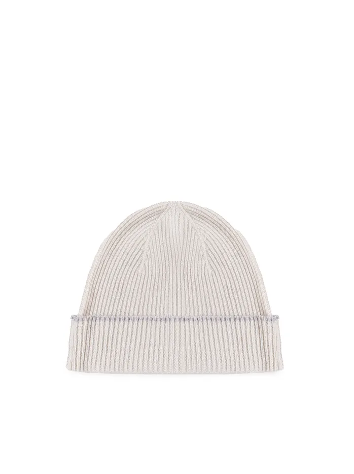 BEANIE CON RISVOLTO A COSTINE