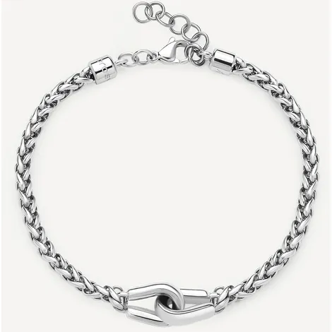 BROSWAY Bracciale in acciaio Knocker argento 