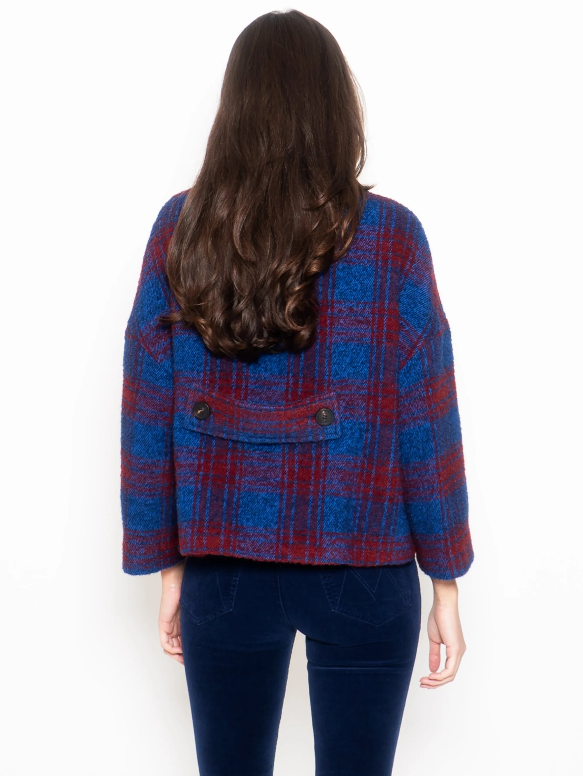 Caban Check Blu/Rosso