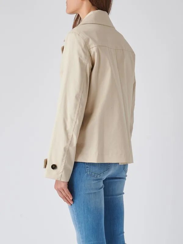 Caban donna Woolrich Havice in best cotton Ghiaccio