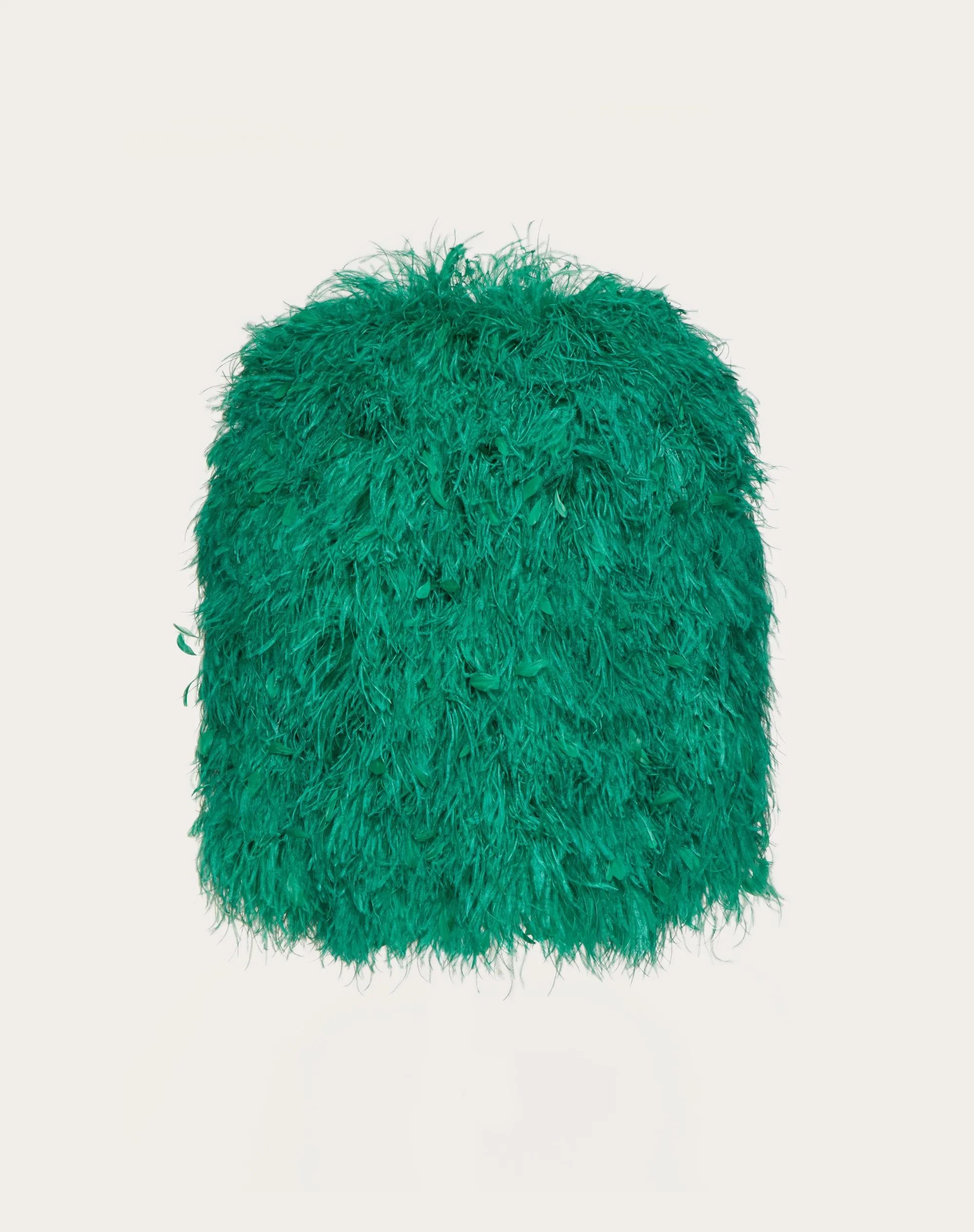 CABAN IN TULLE ILLUSIONE RICAMATO CON PIUME