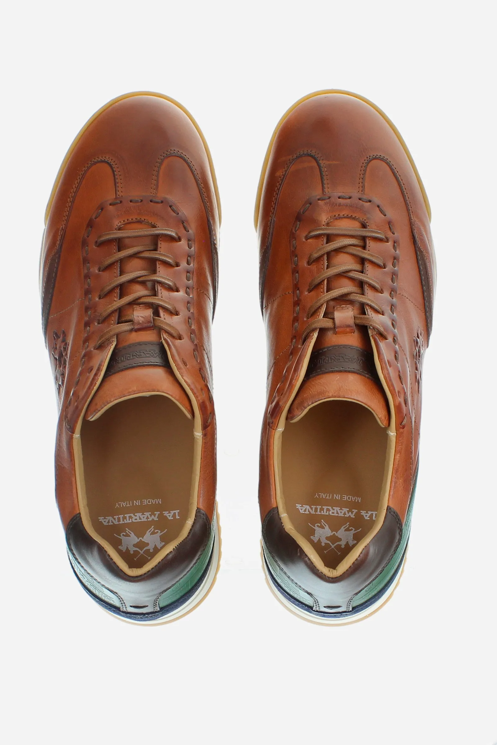 Classic men's trainers in leather