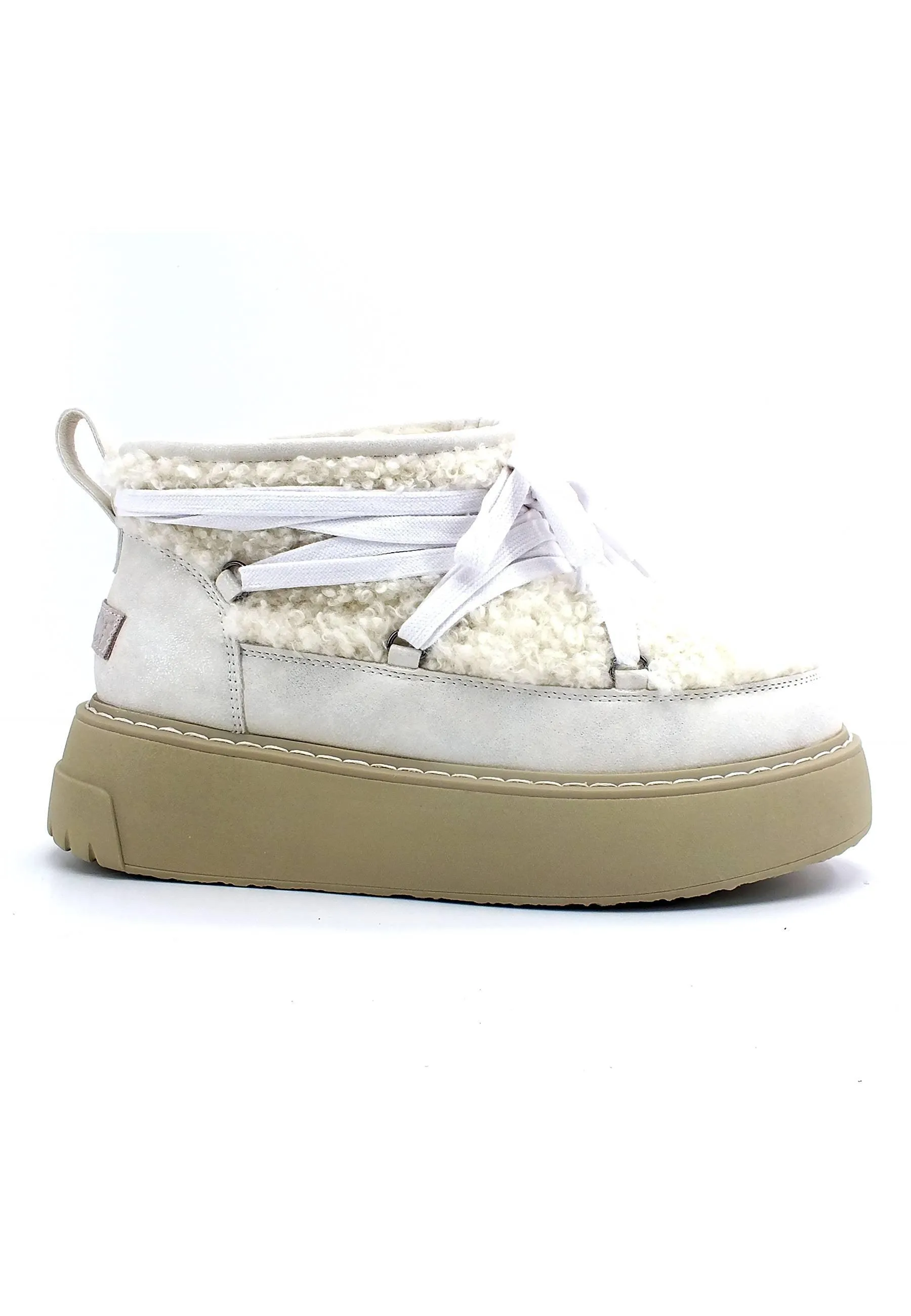 COLORS OF CALIFORNIA Mini Dolly Stivaletto Pelo Donna White HC.BLAST05