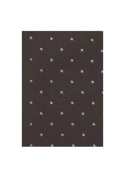 Cravatta marrone pois blu