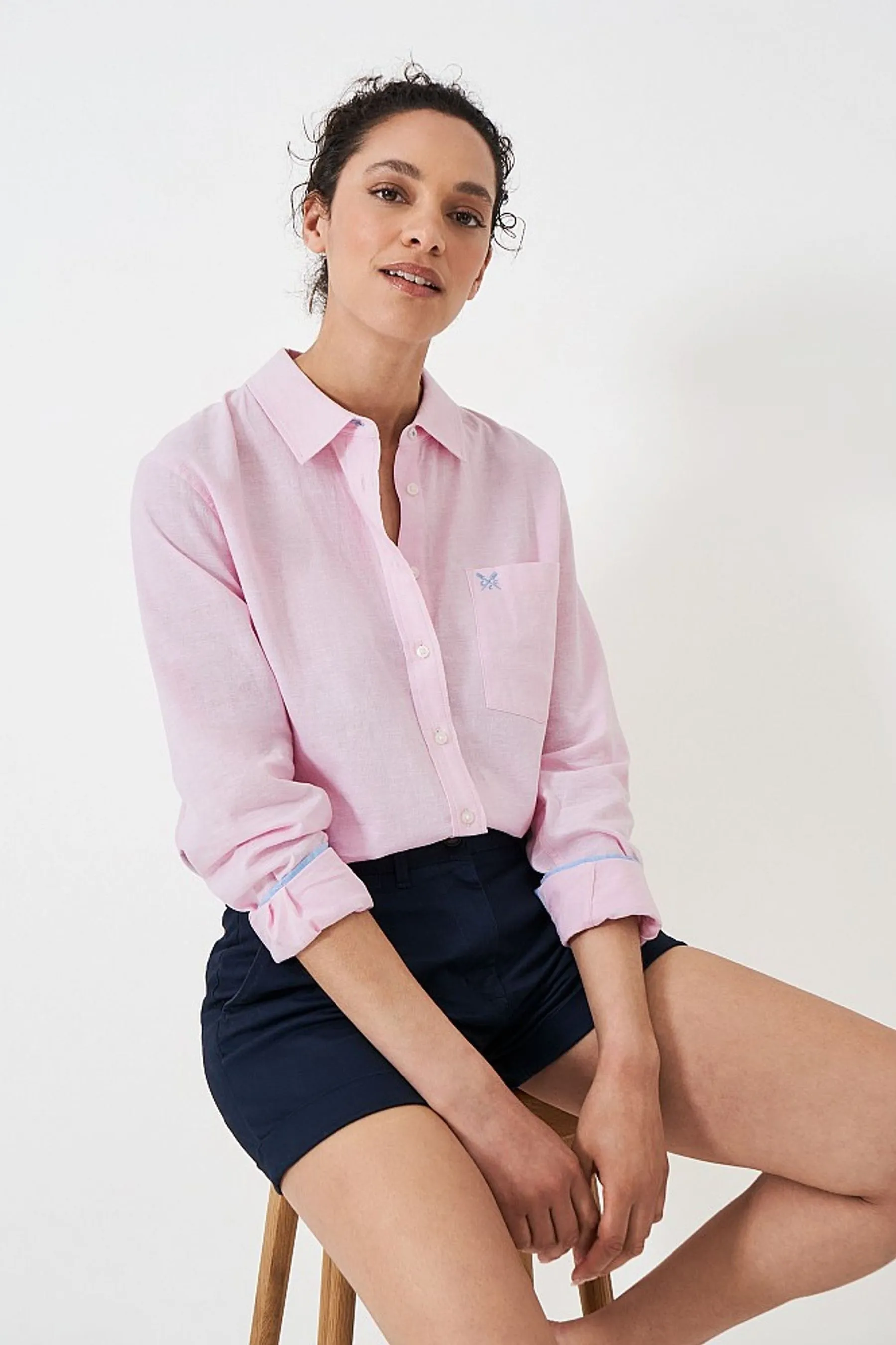 Crew Clothing - Camicia in Blend di lino