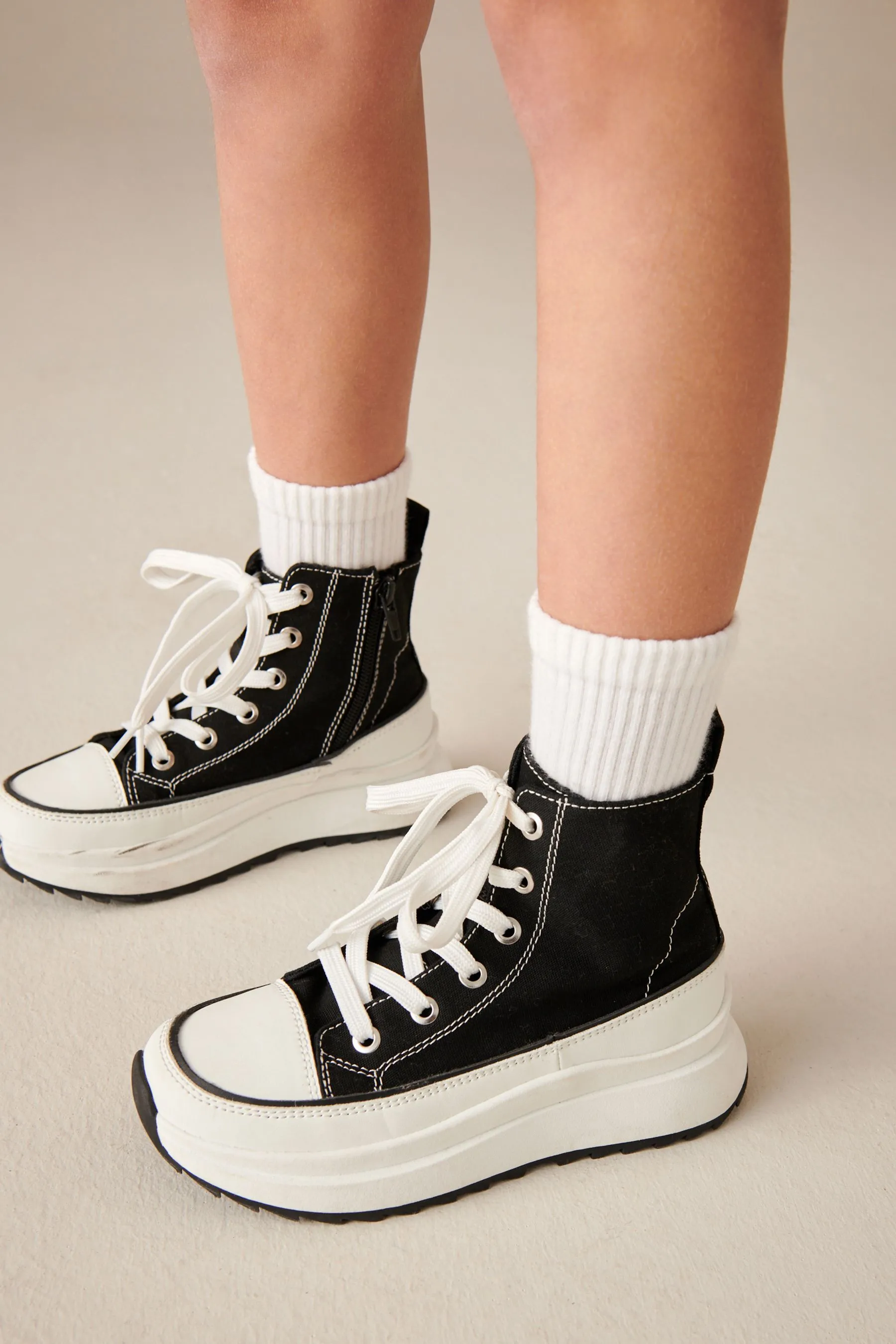 Extra Chunky Lace-Up With Zip Trainers    