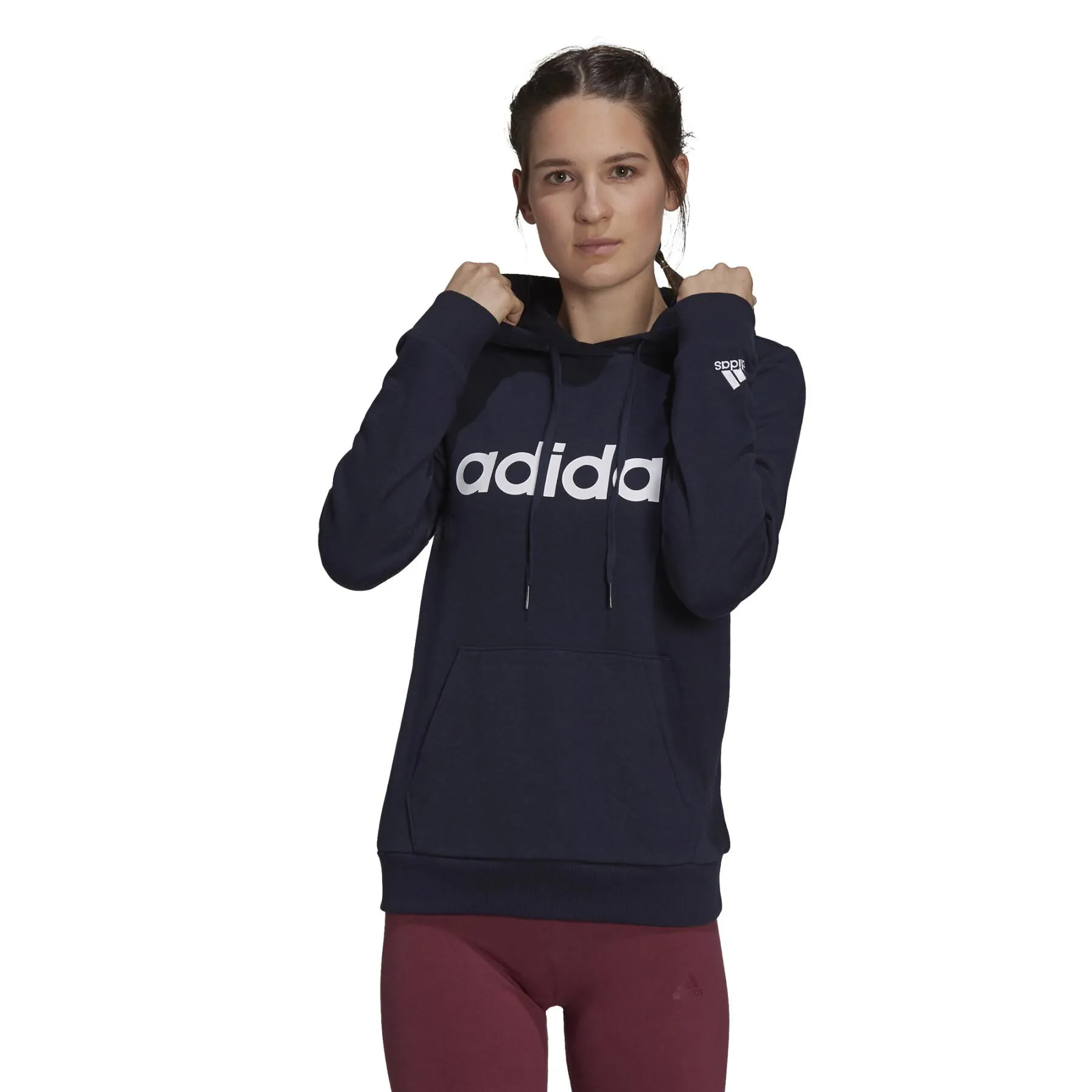 Felpa da donna con cappuccio adidas Essentials Logo