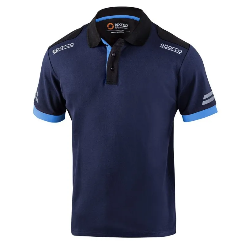 Fuori tutto- Polo da lavoro Sparco Tech 02415 taglia XL nero azzurro