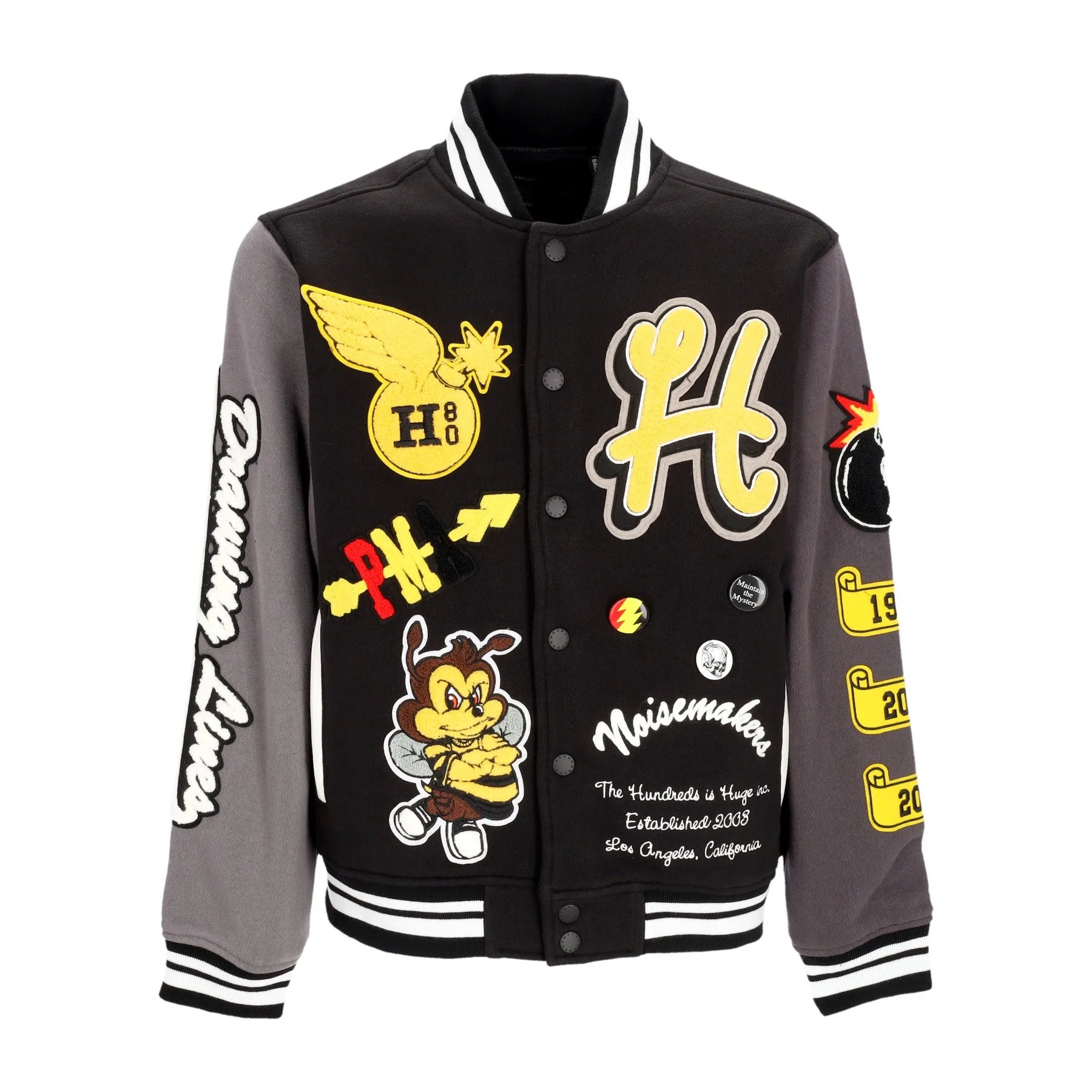 Giubbotto College Uomo Replay Letterman Jacket Black