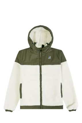 GIUBBOTTO UOMO K-WAY LE VRAI 3.0 JILDAZ ECRU/GREEN BLAKS