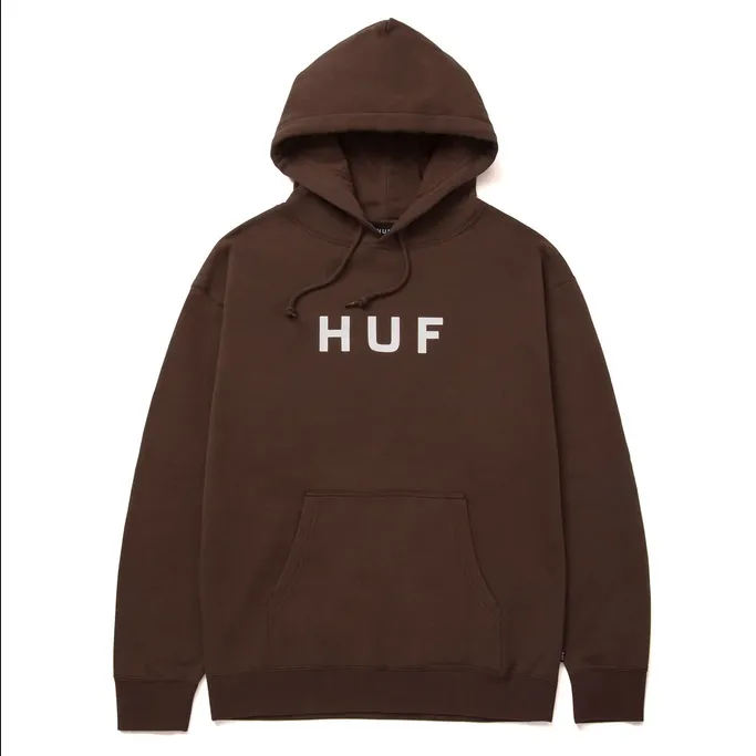 HUF Felpa con cappuccio Essentials OG PF00490 chocolate