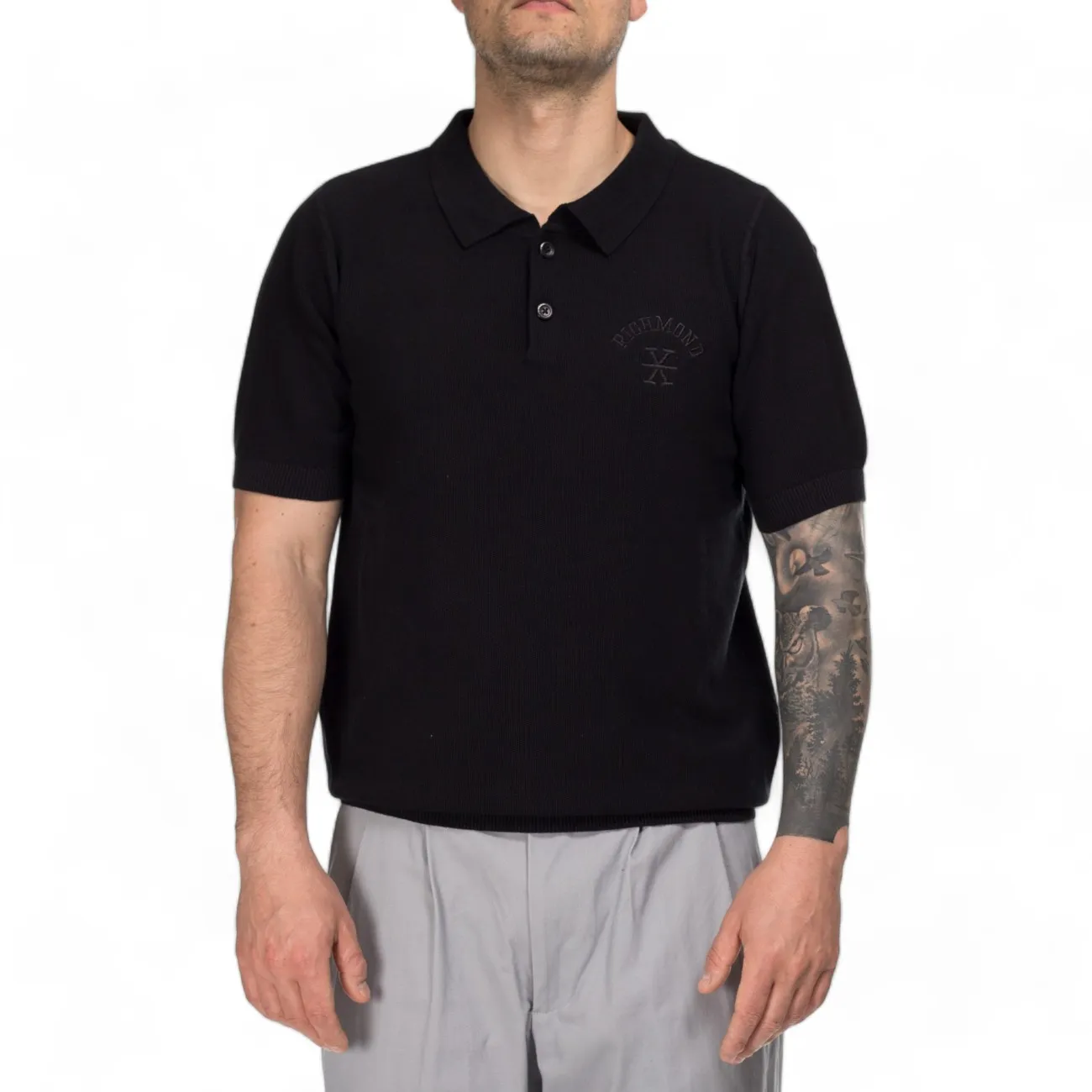 John Richmond polo filo nera