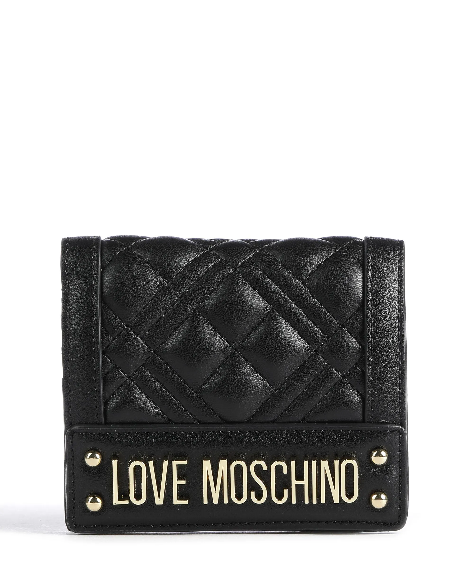  Love Moschino Quilted Portafoglio pelle sintetica nero  