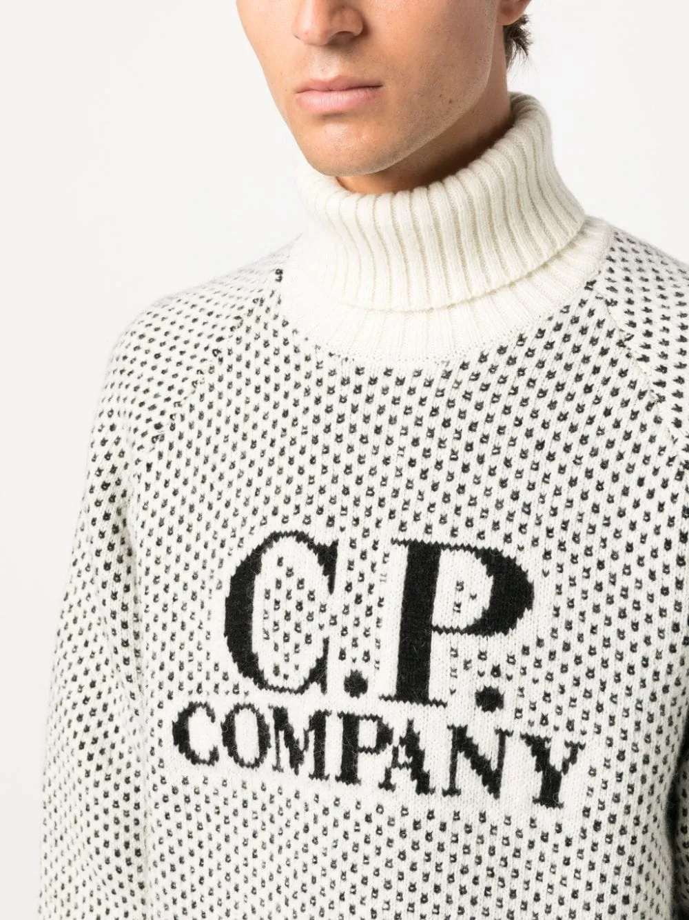 maglione logo a intarsio