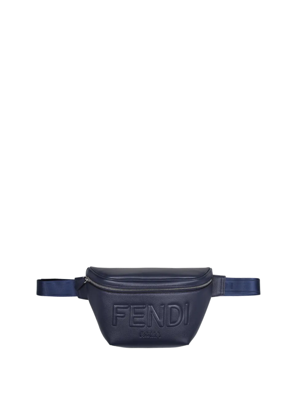 MEN FENDI DARK BLUE CALF LEATHER BELT BAG