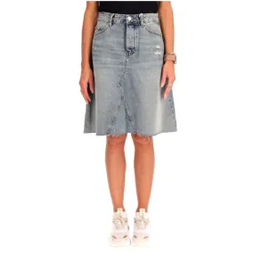Minigonna in denim relaxed fit a vita media 