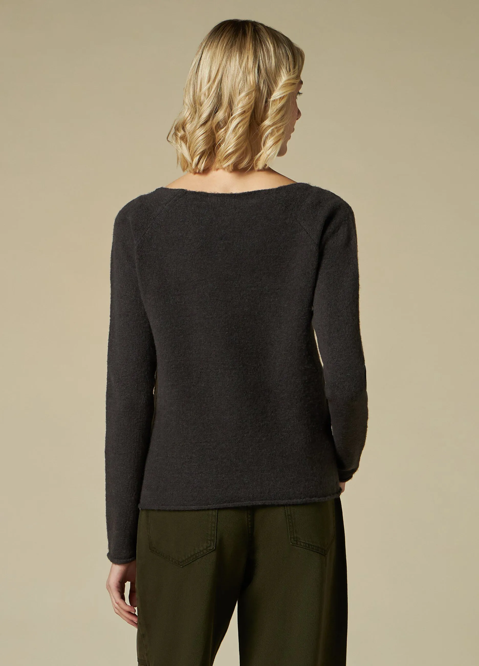 NICE & CHIC  Tricot con scollo a barchetta misto lana donna