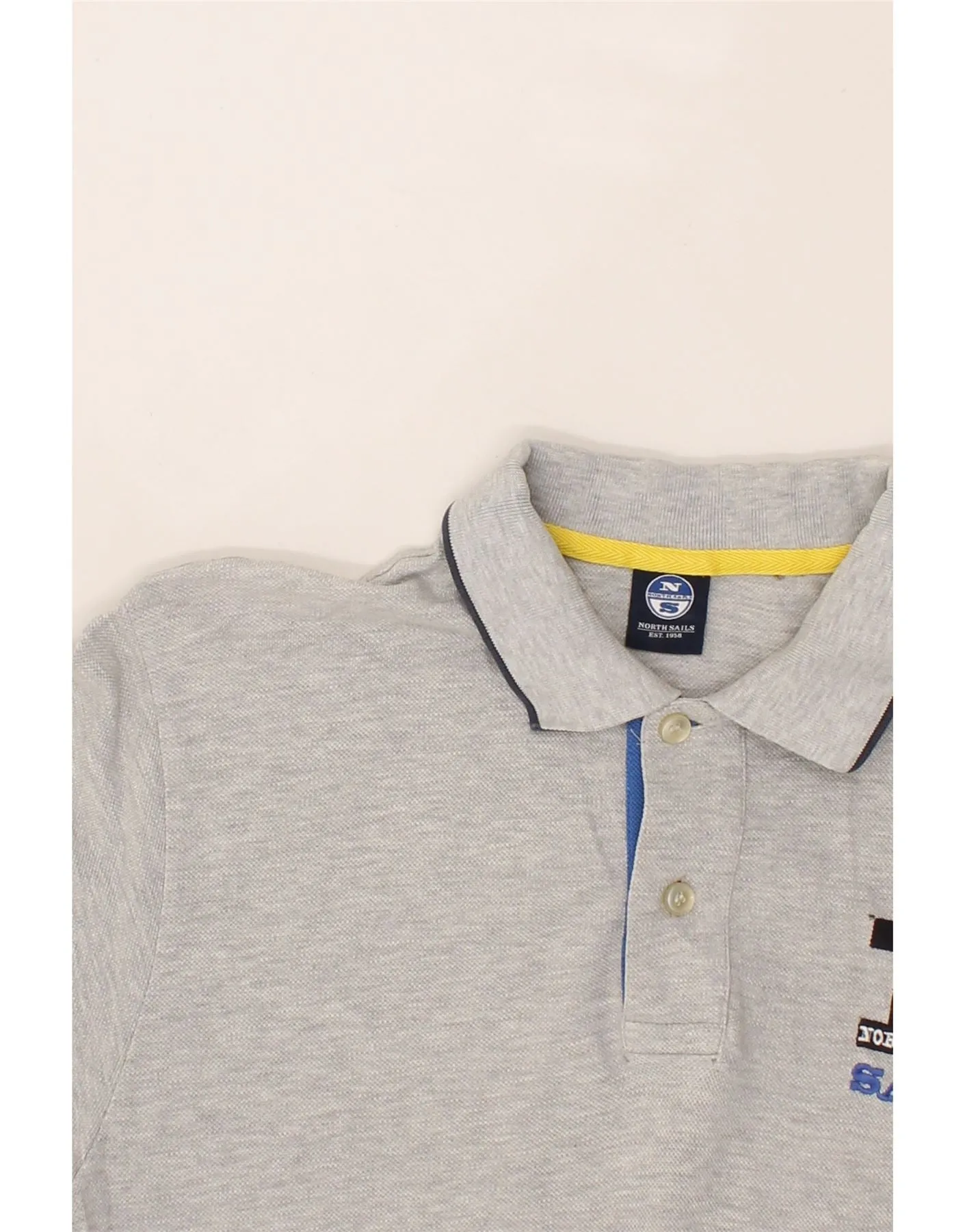 NORTH SAILS Mens Polo Shirt Medium Grey Cotton