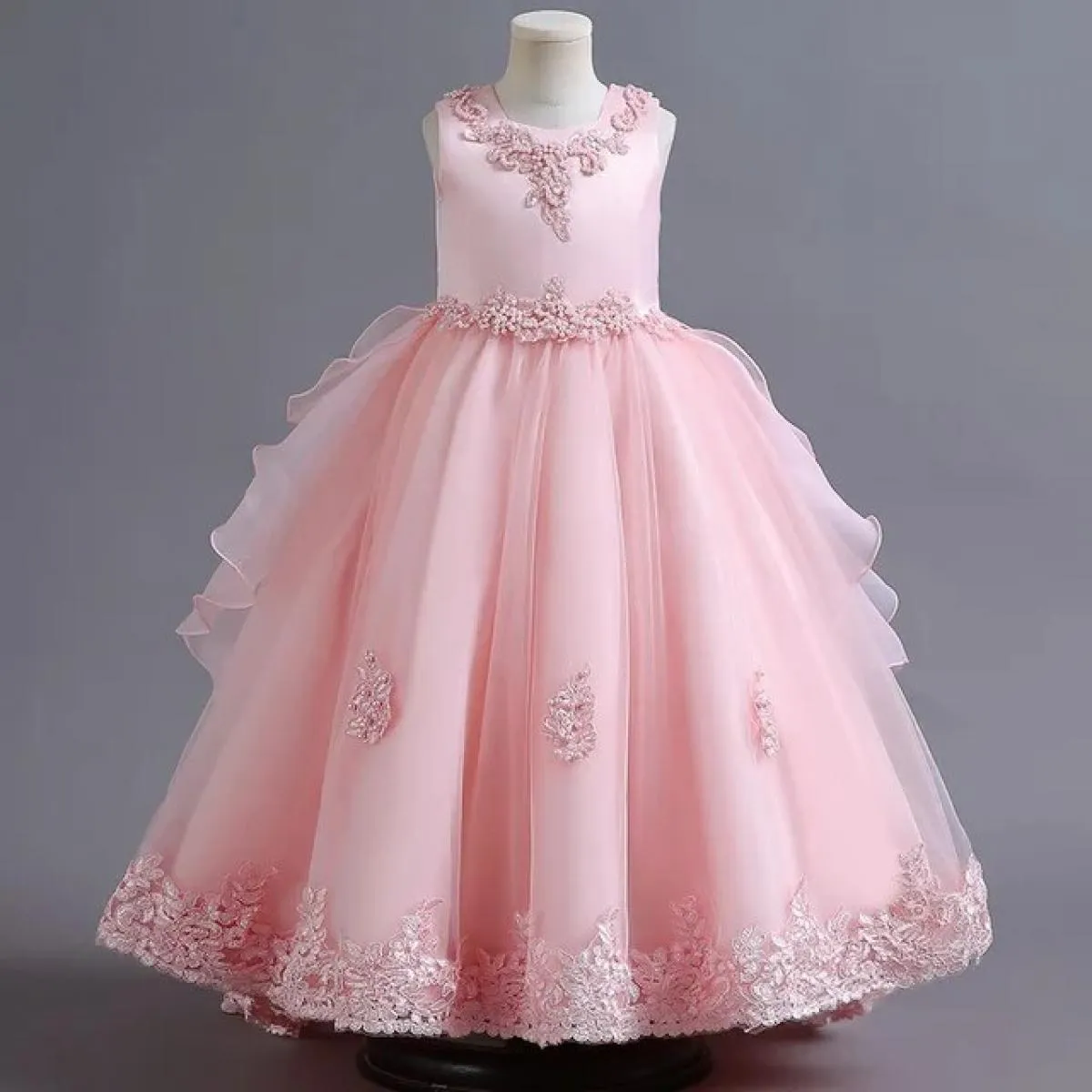 Nuovo elegante abito da festa per ragazza, splendido abito da ballo, grande abito collettivo per festa di laurea, 4 principi di