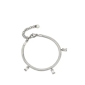 OPS OBJECTS Bracciale catena snake e pietre Ops Fable Crystal