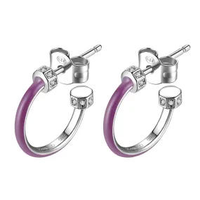 Orecchini Cerchietto Rosato Storie Argento RZO003