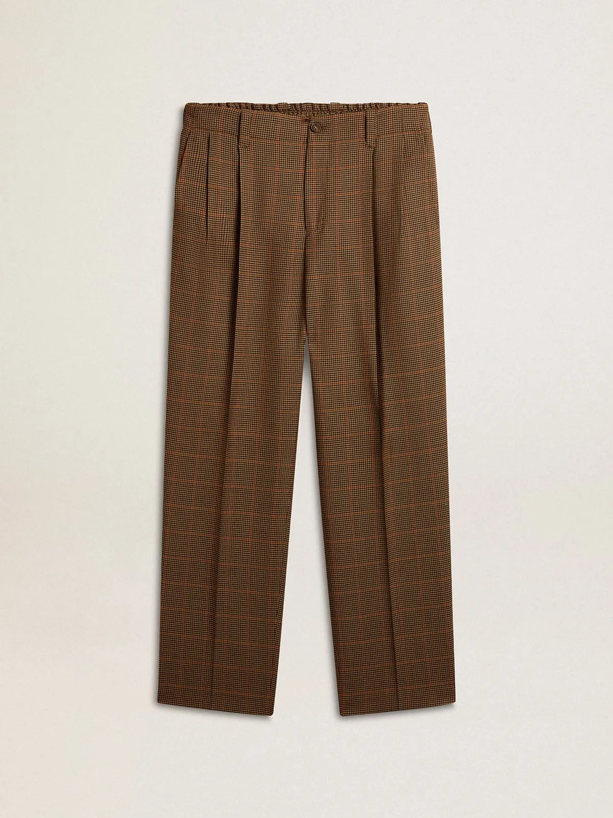 Pantalone da uomo in pied de poule tricolore