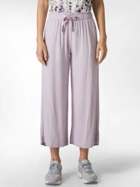Pantalone DEHA cropped in viscosa crepe lilla