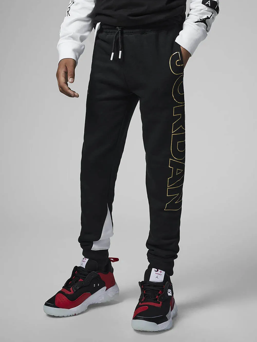 Pantalone Jordan da bambino jr Art:95C0190-023 nero/oro