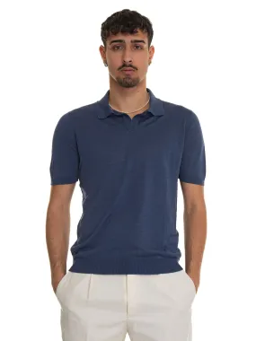 Polo in maglina Denim Gran Sasso Uomo