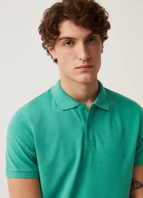 Polo in piquet mélange