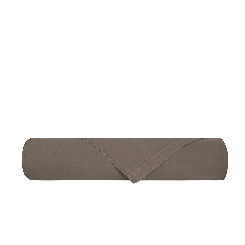 Puro lino biancheria Parure Letto Puro Lino Stonewash Tortora
