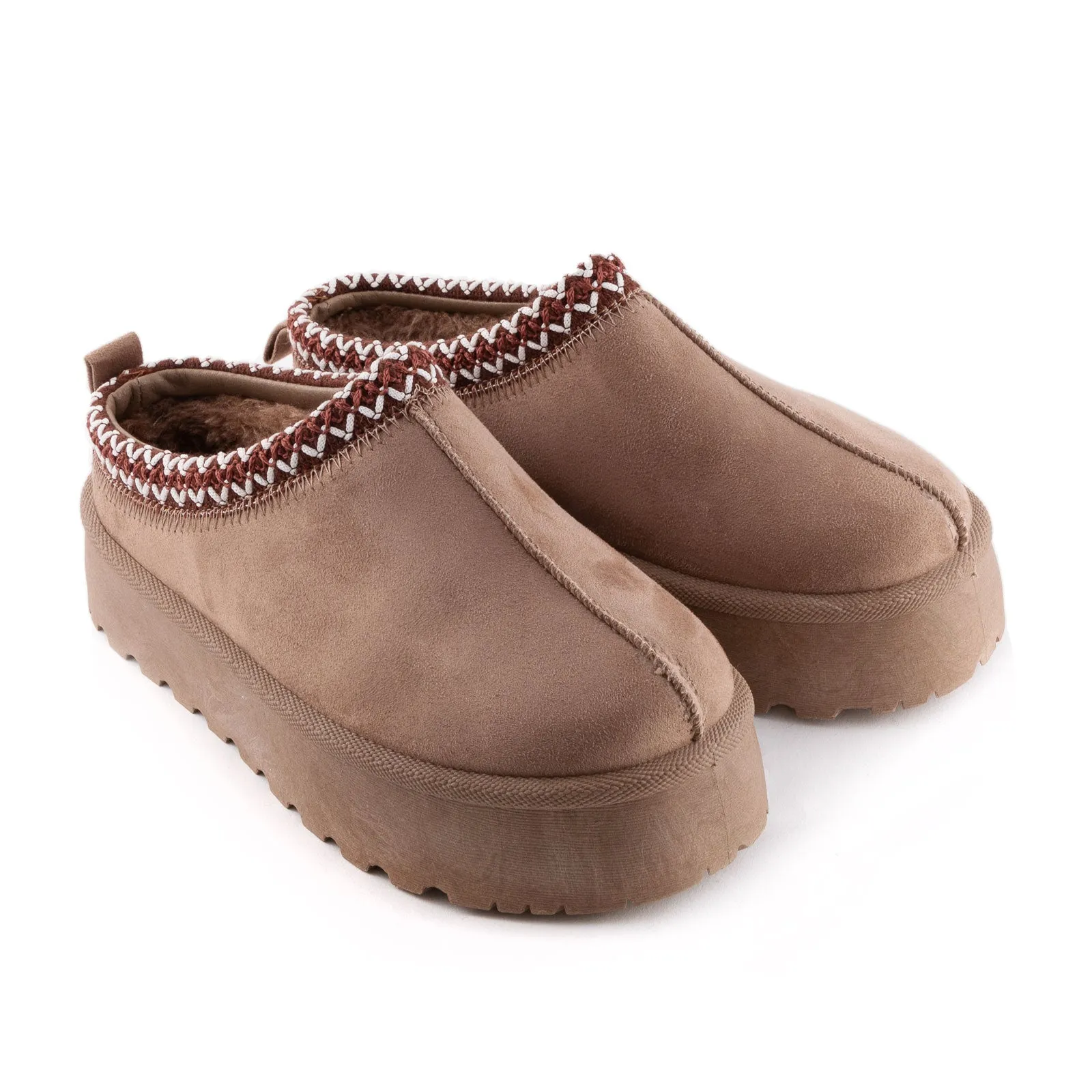 Sabot Scamosciati Donna Pelliccia Interna H-3