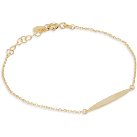 SARNIORO Bracciale da bimbo in oro giallo 9Kt con targa