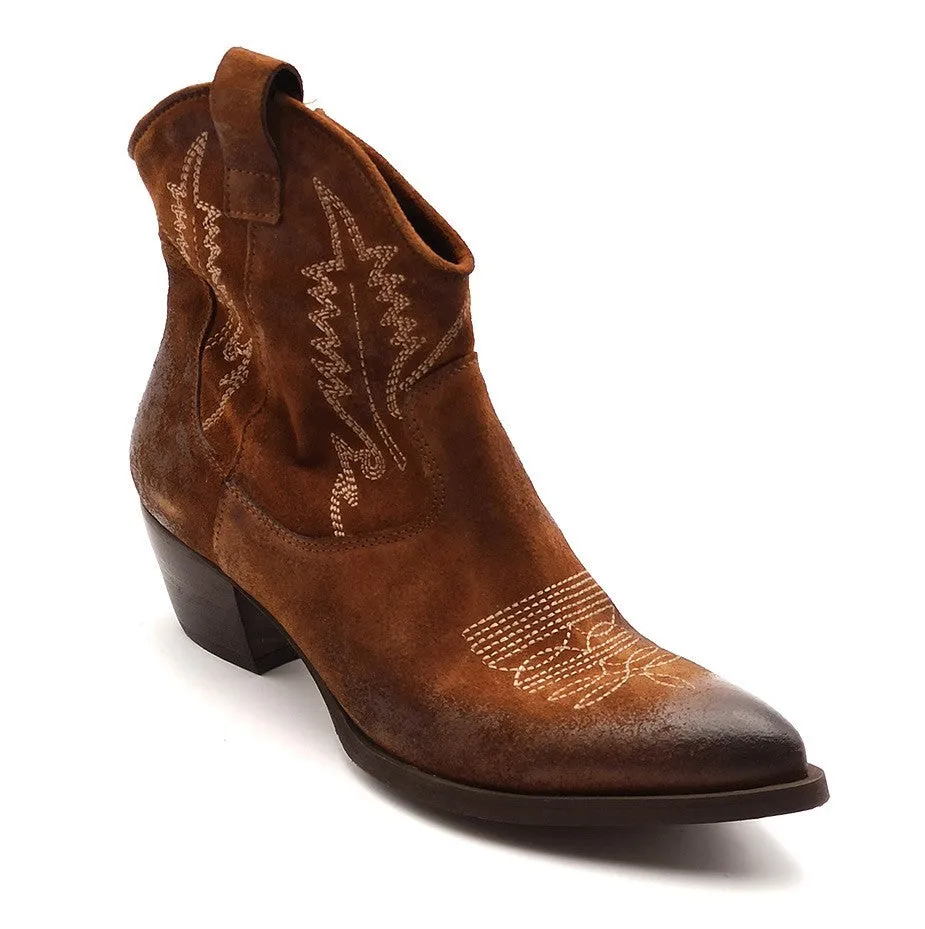 Stivaletto Texano da Donna Camoscio Cuoio RICCIANERA T-31 cam cuoio CAM CUOIO